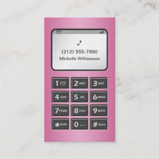 Customizable My Other Phone - Pink Business Cards