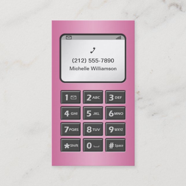 My Other Phone - Pink Business Cards (Front)