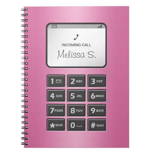 My Other Phone - Pink Notebook (Front)