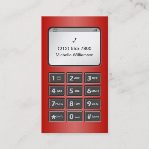 My Other Phone - Red Business Cards