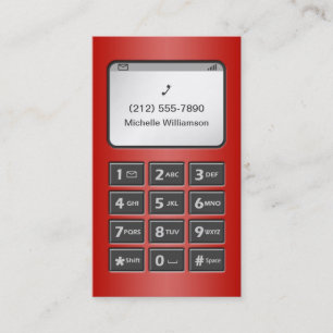 My Other Phone - Red Personal Calling Cards