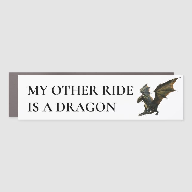 My Other Ride is a Dragon Bumper Car Magnet (Front)