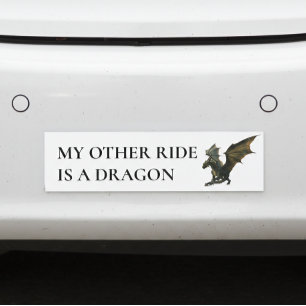 My Other Ride is a Dragon Bumper Car Magnet