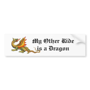 My Other Ride is a Dragon Bumper Sticker
