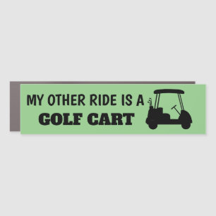 My Other Ride is a Golf Cart Car Magnet