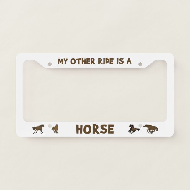 My Other Ride is a Horse License Plate Frame (Front)