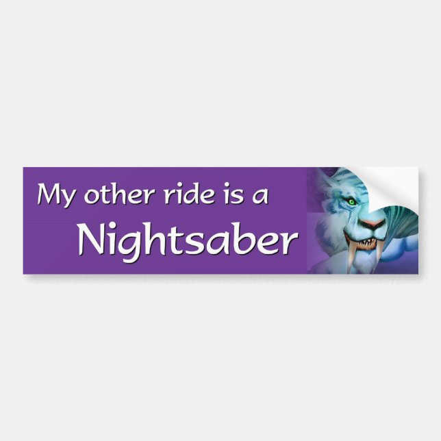My Other Ride is a Nightsaber Bumper Sticker (Front)