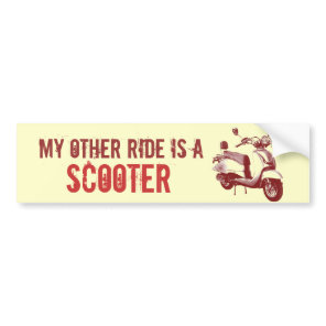 My other ride is a SCOOTER Bumper Sticker