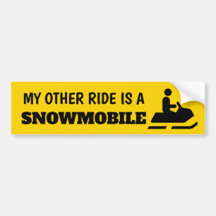 My Other Ride is a Snowmobile Sticker