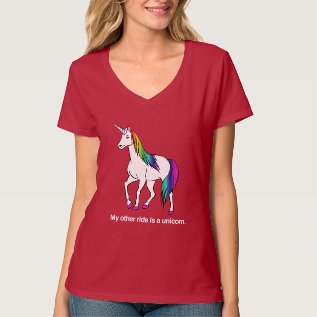 MY OTHER RIDE IS A UNICORN T-Shirt (Front)