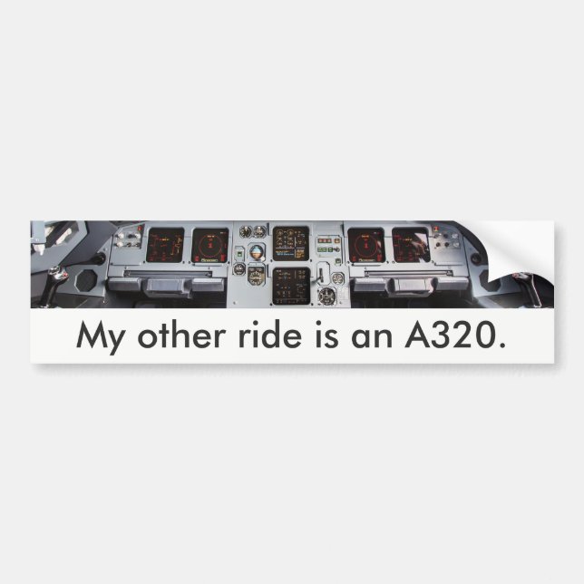 ‘My other ride is an A320.’ car sticker (Front)