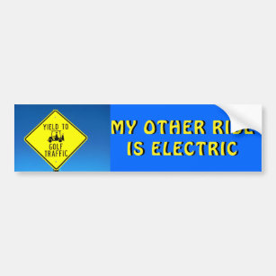 My Other Ride is Electric Golf Cart Bumper Sticker