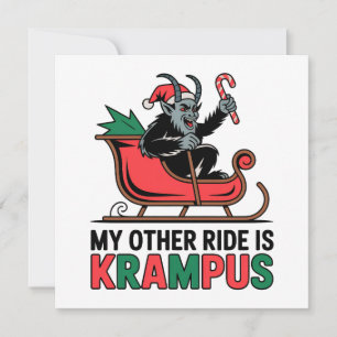 My Other Ride Is Krampus Krampus Riding Sleigh