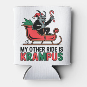 My Other Ride Is Krampus Krampus Riding Sleigh Can Cooler