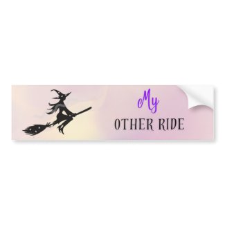 My Other Ride - The Bewitching Broom Bumpersticker Bumper Sticker