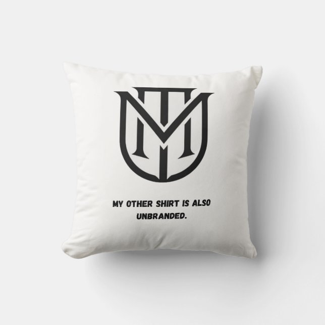My Other Shirt Is Also Unbranded Pillow| Quiet L Throw Pillow (Front)