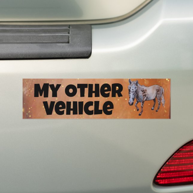 my other vehicle horse bumper sticker (On Car)