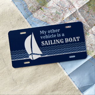 My other Vehicle is a Sailing Boat License Plate