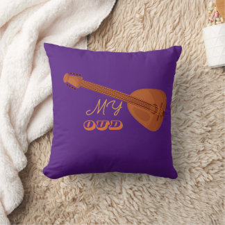 My Oud, Music Throw Pillow