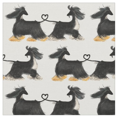 My own afghan hound design fabric