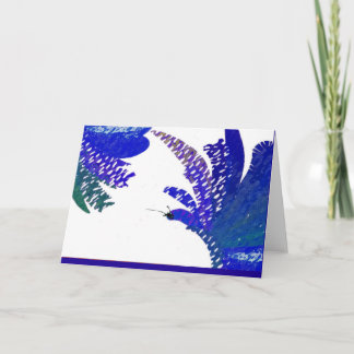 My Own butterfly note card.  Shades of blue. Card