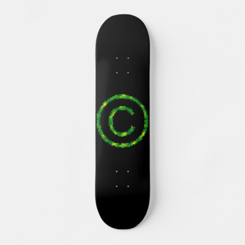 My Own Copyright _ Cryptic Green Skateboard Deck