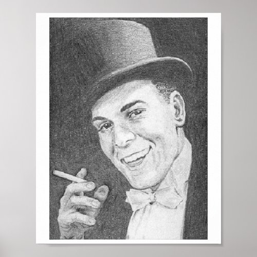 My Own Drawing Gentleman in Top Hat Art Poster