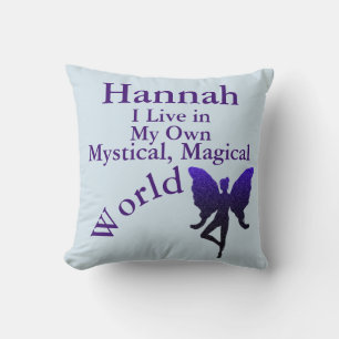 My Own Mystical Magical World Pillow Purple Fairy
