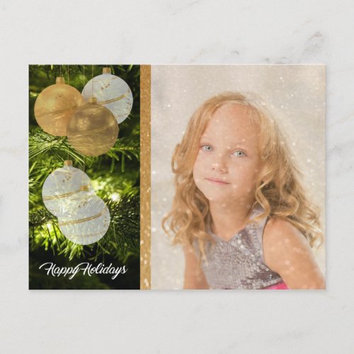 My own photo Personalized Christmas Postcard