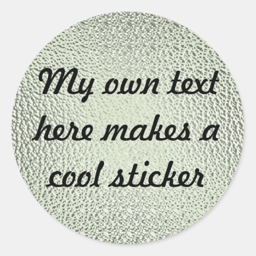 My Own Text Here cedabb Olive Green Classic Round Sticker