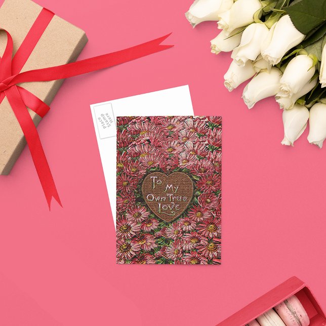 My Own True Love Heart and Flowers Postcard (My Own True Love Heart and Flowers Postcard)