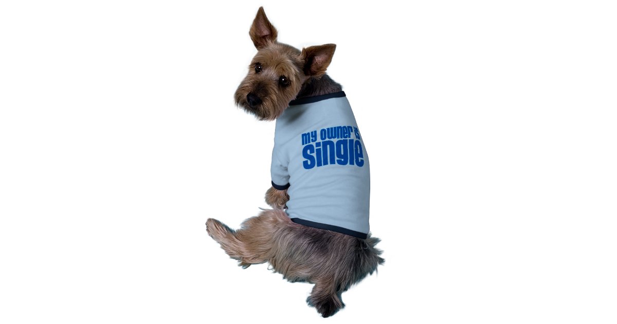 My Owner Is Single Dog T Shirt Zazzle