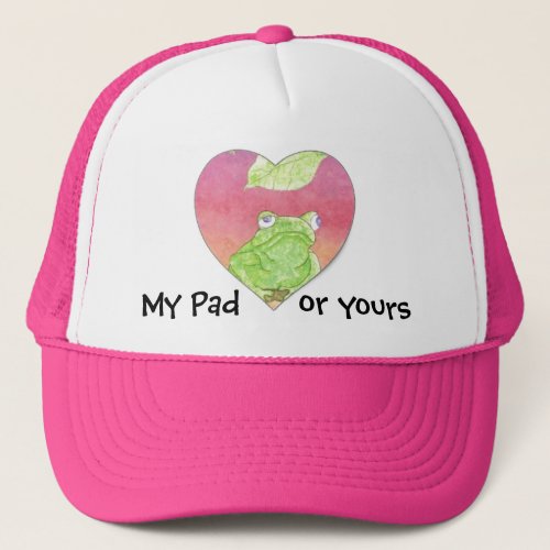 my pad or yours frog heart hat