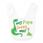 My Papa Grandpa Loves Me Dinosaur Baby Bib