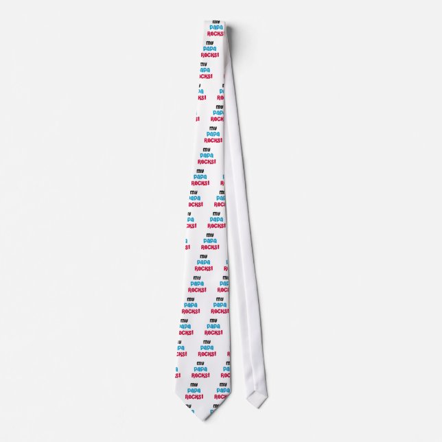 My Papa Rocks T-shirts and Gifts Tie (Front)