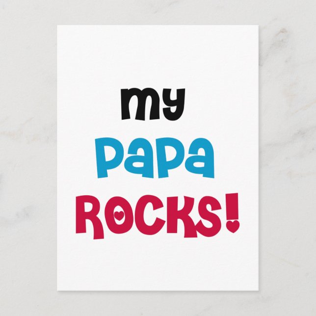 My Papa Rocks Tshirts and Gifts Postcard (Front)