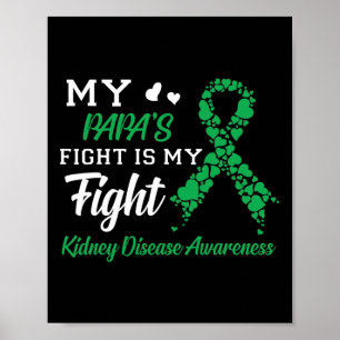 My Papa's Fight Is My Fight Kidney Disease Awarene Poster