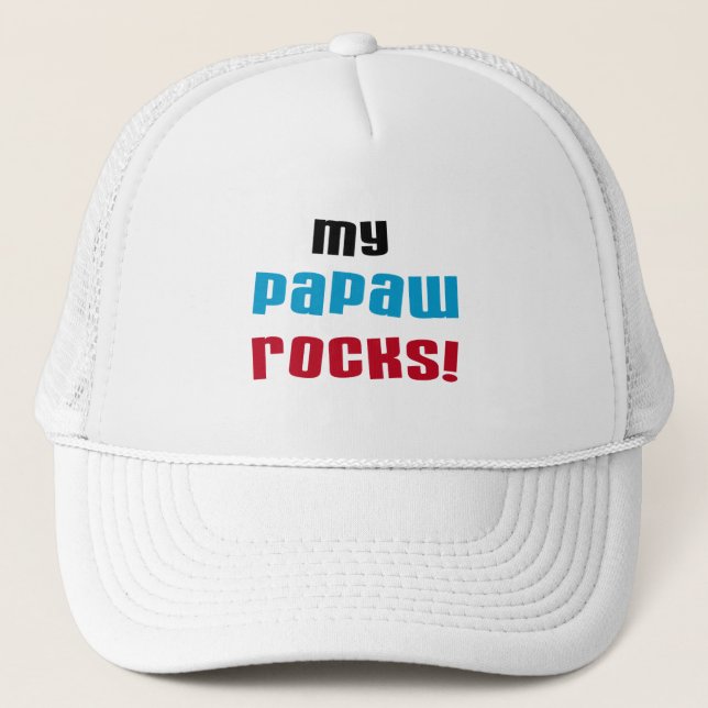My Papaw Rocks T-shirts and Gifts Trucker Hat (Front)