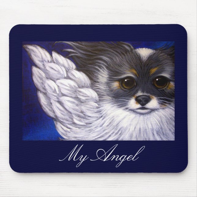 MY PAPILLON ANGEL DOG Mousepad (Front)