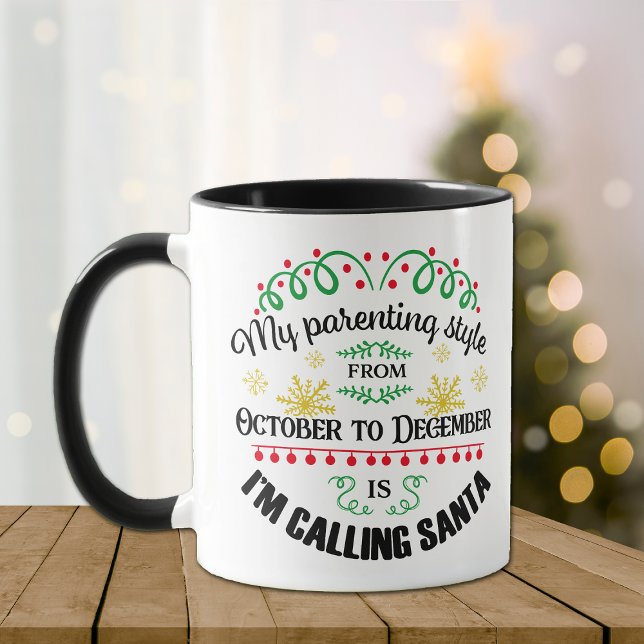 My Parenting Style Christmas Personalized Mug (Creator Uploaded)