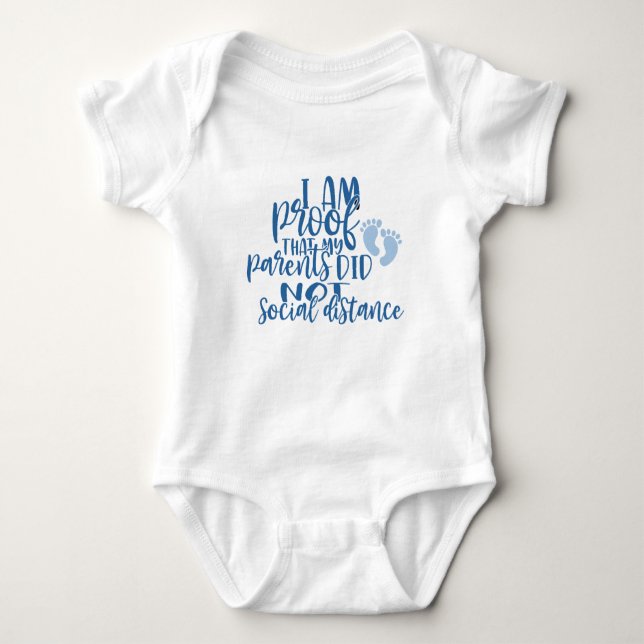 My Parents Did Not Social Distance Baby Boy Funny Bodysuit (Front)