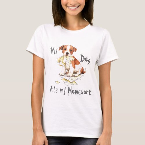 My Parson Russell Terrier Ate My Homework T_Shirt