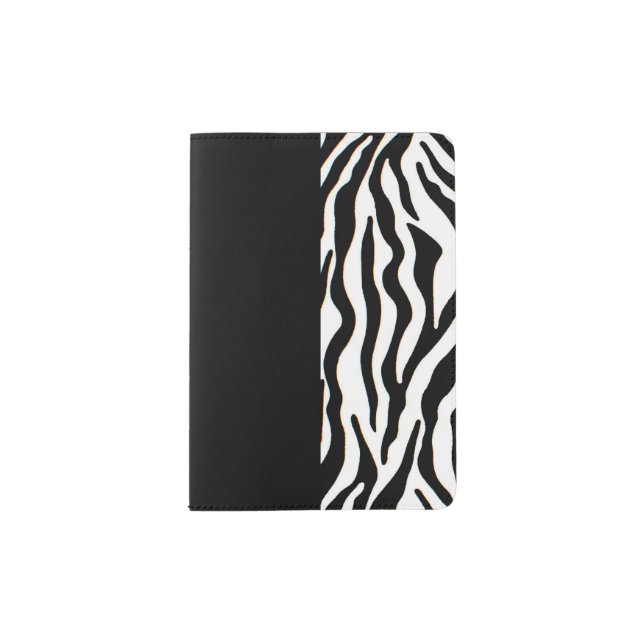 MY PASSPORT - black and white STRIPES Passport Holder (Front)