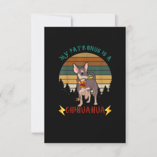 My Patronus Is A Chihuahua Funny Gift Dog Lover . RSVP Card