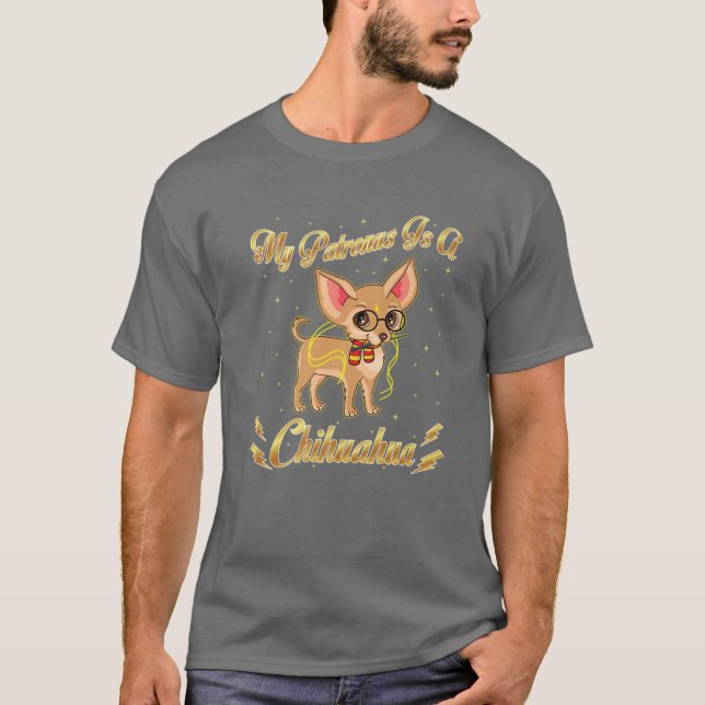 My Patronus Is A Chihuahua Harry Dog Potter Dad Mo T-Shirt (Front)