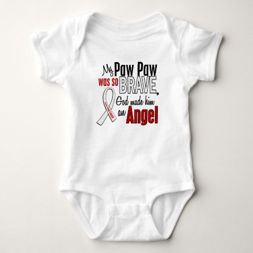 My Paw Paw Is An Angel Lung Cancer Baby Bodysuit
