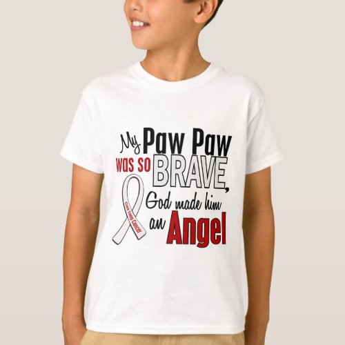 My Paw Paw Is An Angel Lung Cancer T_Shirt
