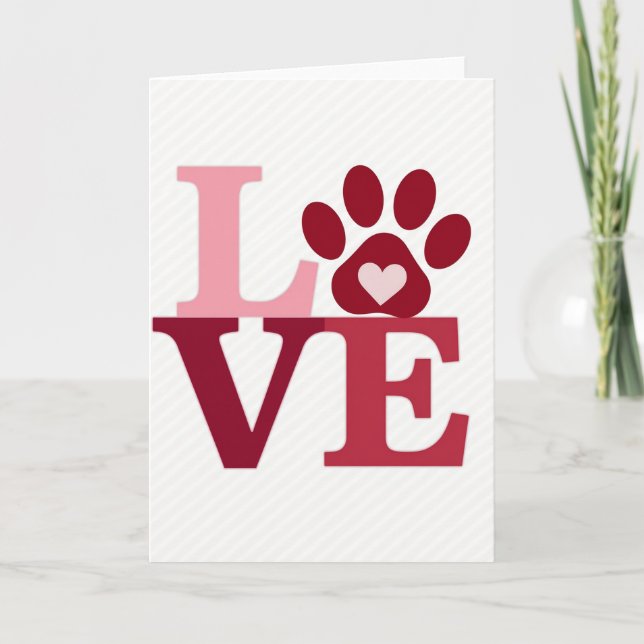My Paw Print Love Card (Front)