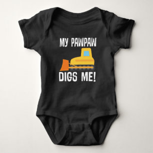 My PawPaw Loves Me Construction Truck Baby Bodysuit