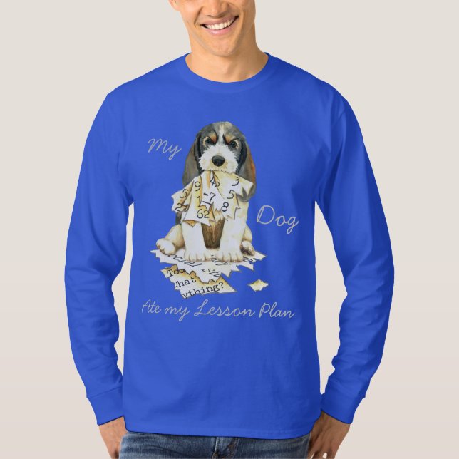 My PBGV Ate My Lesson Plan T-Shirt (Front)